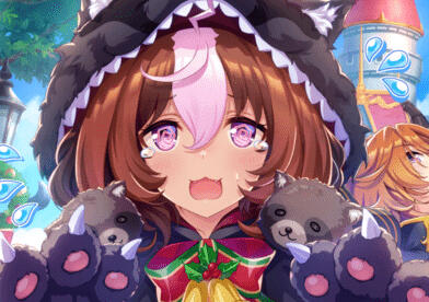 line sticker gif of akane nonohara, reads “hey hey, hey hey”